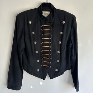Vintage black cropped western style jacket